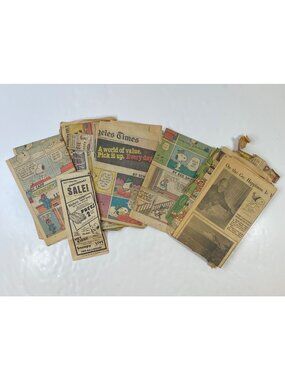 Los Angeles Times Vintage Newspaper Comic Strips Peanuts Snoopy 1978 1979 Bundle